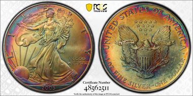 2003 $1 Silver Eagle MS65