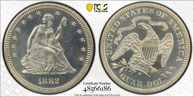 1882 25C PR64