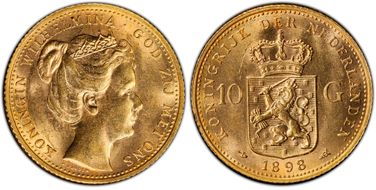 1898 10 G P. Pander KM-124  Au MS62