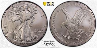 2023-W $1 Burnished Silver Eagle SP70
