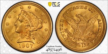 1907 $2.50 MS66