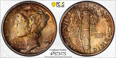 1941-S 10C Large S, FS-511 MS65