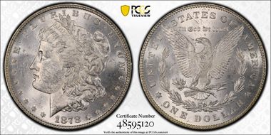 1878 7/8TF $1 Strong, VAM 38, 7/5 MS63