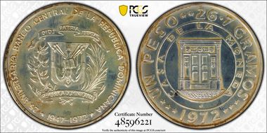 1972 Peso Central Bank PR66