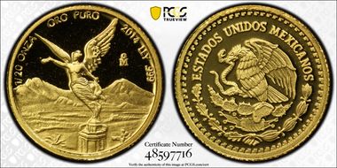 2014-Mo 1/20 oz Libertad Au PR70DCAM