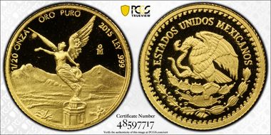 2015-Mo 1/20 oz Libertad Au PR69DCAM