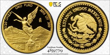 2015-Mo 1/20 oz Libertad Au PR70DCAM