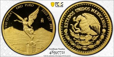 2020-Mo 1/20 oz Libertad Au PR70DCAM