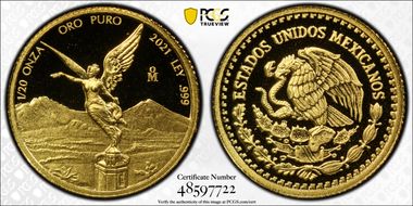 2021-Mo 1/20 oz Libertad Au PR70DCAM