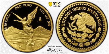 2015-Mo 1/10 oz Libertad Au PR69DCAM