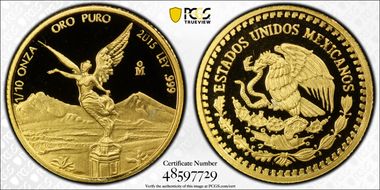 2015-Mo 1/10 oz Libertad Au PR69DCAM