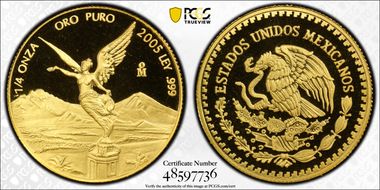 2005-Mo 1/4 oz Libertad Gold PR69DCAM