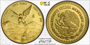 2005-Mo 1/2 oz Libertad Gold PR68DCAM