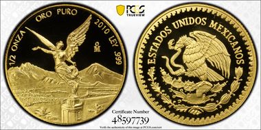 2010-Mo 1/2 oz Libertad Au PR69DCAM