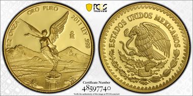 2011-Mo 1/2 oz Libertad Gold PR70DCAM