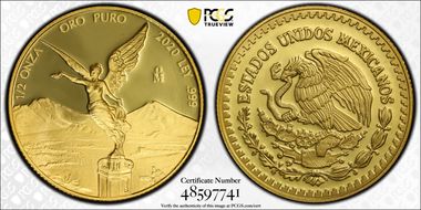 2020-Mo 1/2 oz Libertad Au PR70DCAM
