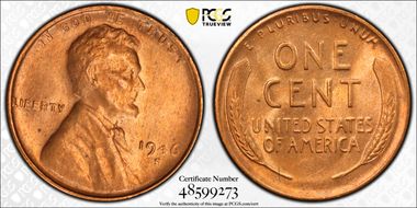 1946-S 1C Inverted MM, FS-501 MS64RD