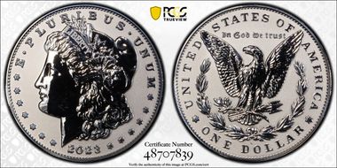 2023-S $1 Morgan Dollar Rev PR Two-Coin Reverse Proof Set PR69