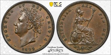 1829 1/4D S-3825 MS62BN