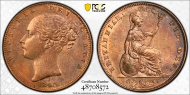 1843 1/4D S-3950 MS63RB