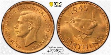 1945 1/4D S-4116 MS64RD
