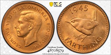 1945 1/4D S-4116 MS65RD