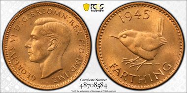 1945 1/4D S-4116 MS65RD