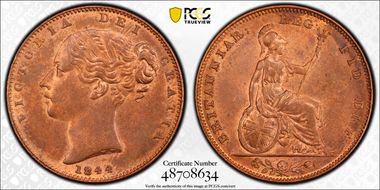 1844 1/4D S-3950 MS63RB