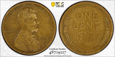 1909-S 1C Lincoln F15BN