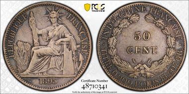 1895-A 50C Lec-257 XF45