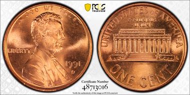 1991-D 1C MS68RD