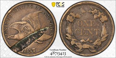 1857 1C Flying Eagle VF20