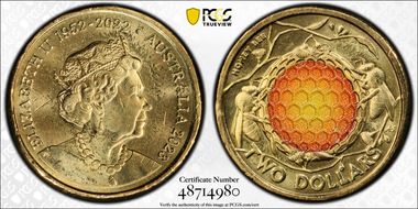 2023 $2 35th Ann $2 Coin Set Colorized Honey Bee MS64