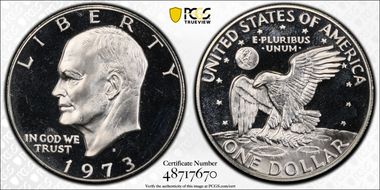 1973-S $1 Silver, DDO, FS-101 PR66DCAM