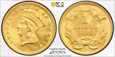 1889 G$1 MS65