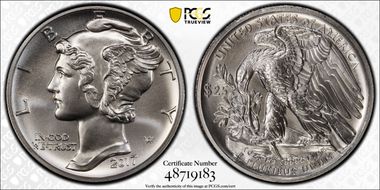 2017 $25 Palladium MS70