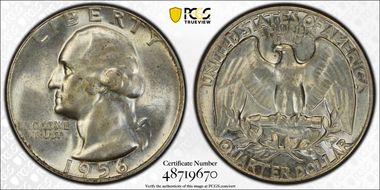1956 25C Type B Reverse, FS-901 MS64