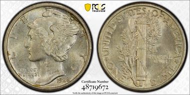 1928 10C MS62