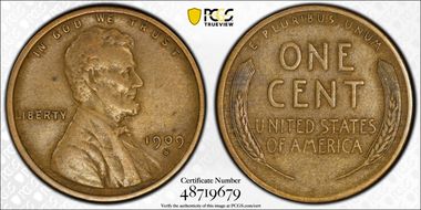 1909-S 1C Lincoln XF45BN