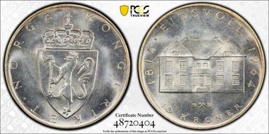 1964 10 Kr Constitution MS64