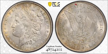 1878 7/8TF $1 Strong, VAM 37, 7/4 MS62