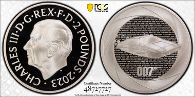 2023 £2 The Spy Who Loved Me Ag PR69DCAM