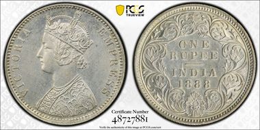 1888-C Rupee SW-6.105 Prid-129 N1