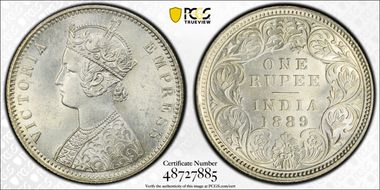 1889-C Rupee SW-6.109 MS62