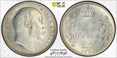 1905(C) Rupee SW-7.27 Prid-191 MS62