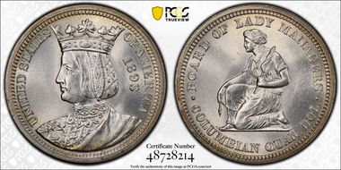 1893 25C Isabella MS62