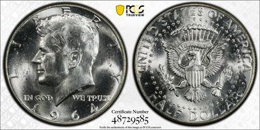 1964-D 50C DDO, FS-101 MS65