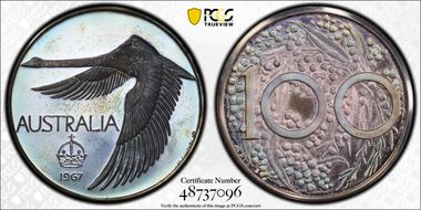 1967 $1 X-M2 Plain Edge PR66