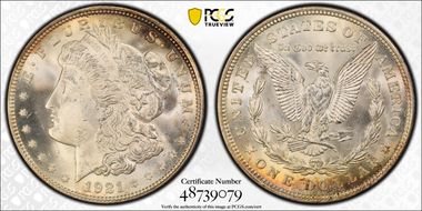 1921 $1 Morgan MS65+
