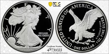 2024-W  $1 Silver Eagle Congratulations Set First Strike PR70DCAM